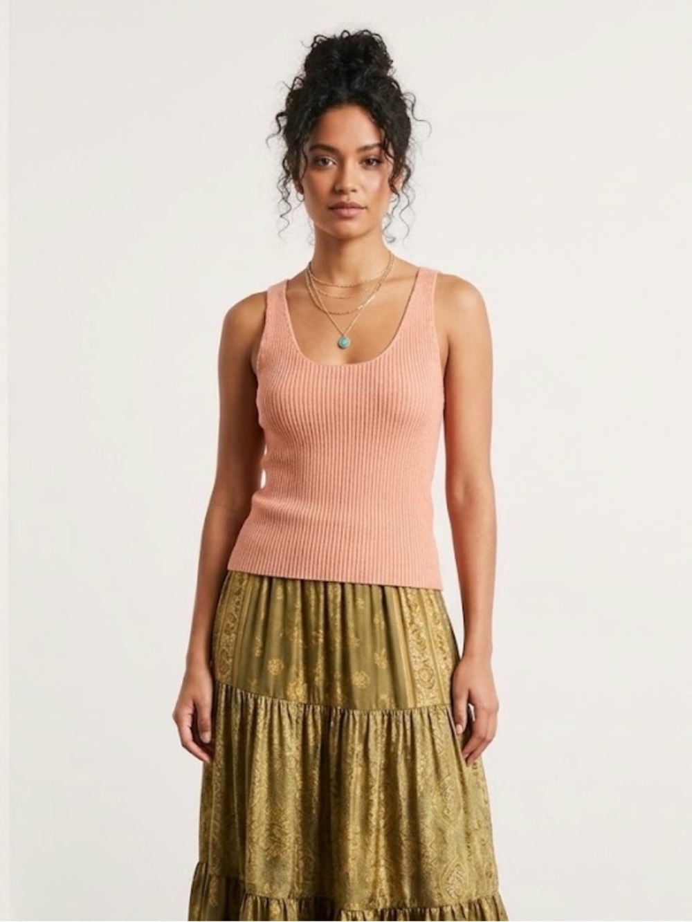Free People Intimately Wide Rib Knit Scoop Neck Sweater Tank
